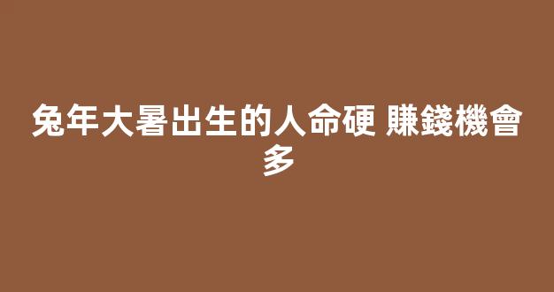 兔年大暑出生的人命硬 賺錢機會多
